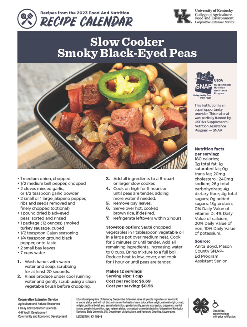 Slow Cooker Smoky Blacked-Eyed Peas recipe
