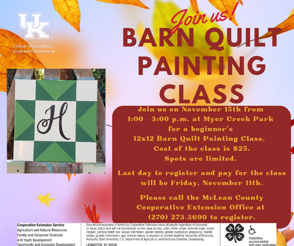 Barn Quilt Painting Class